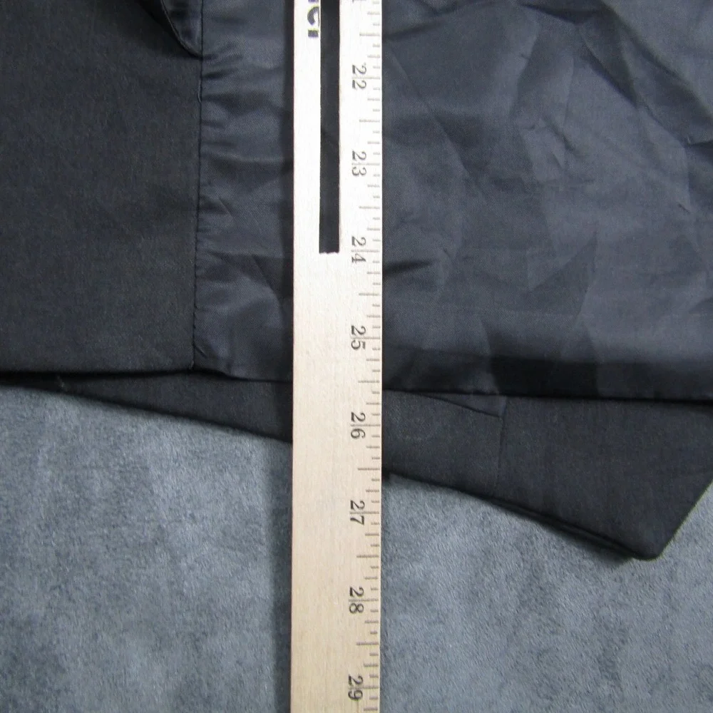 Van Heusen Suit Vest Men XXL Black Formal Button Front Adjustable Back 00656